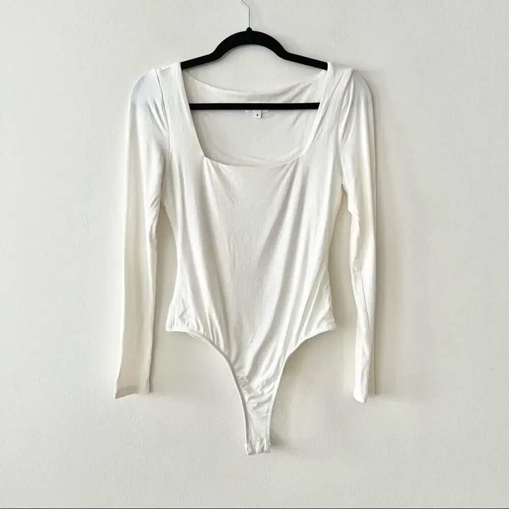 Revolve Superdown Al Long Sleeve Bodysuit in White